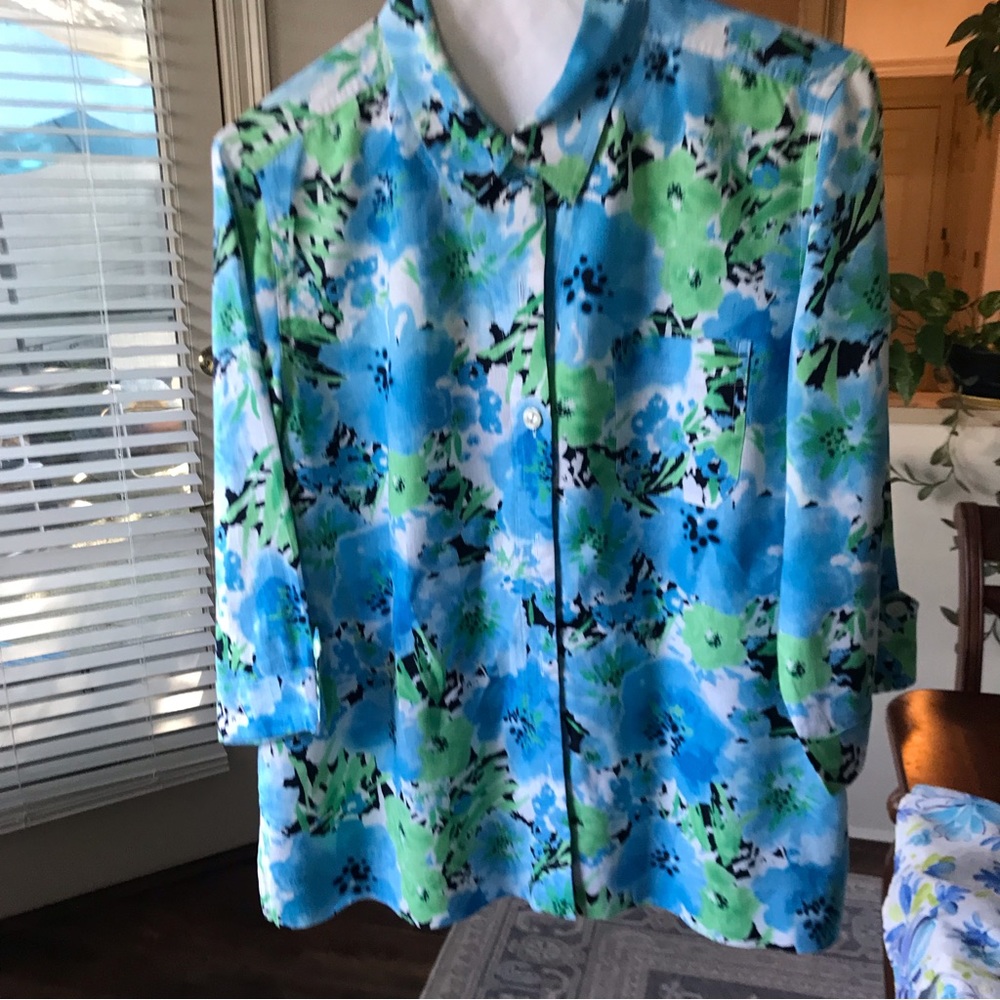 Jones New York Linen Blouse XL
